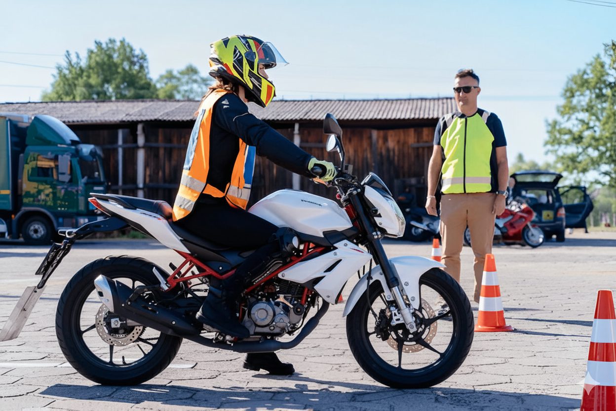 Curso para licencia de motocicleta en Escuela Andina